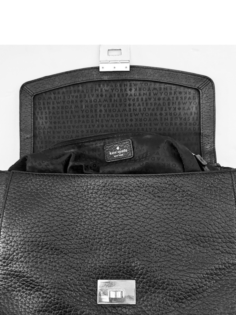 Kate Spade Tallulah Everett Way Leather Shoulder Minimalist Handbag Purse Black - Picture 7 of 9